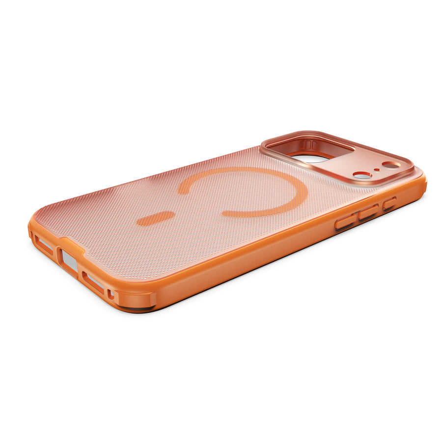 Njoyny Frosted iPhone 18 Pro Max MagSafe Kılıf - Turuncu