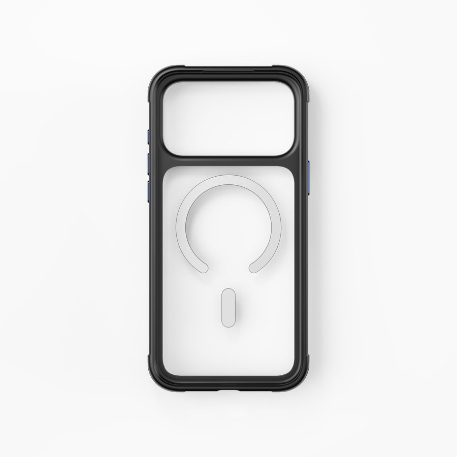 Njoyny Steel Armor iPhone 18 Pro Max MagSafe Kılıf - Mavi