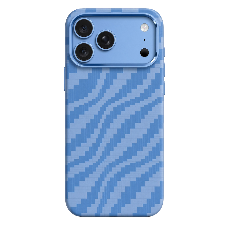 Knit Silicone iPhone 18 Pro / iPhone 17 Pro MagSafe Kılıf P064 - Mavi