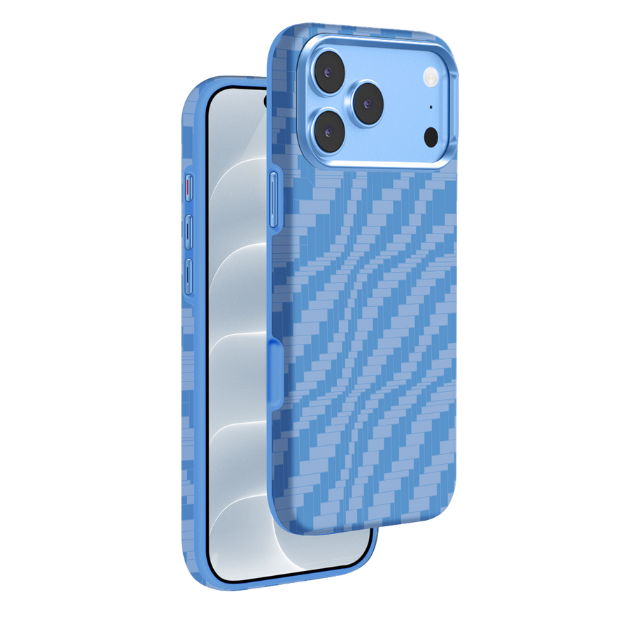 Knit Silicone iPhone 18 Pro / iPhone 17 Pro MagSafe Kılıf P064 - Mavi