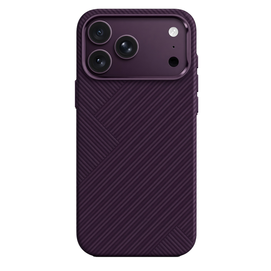 Knit Silicone iPhone 18 Pro / iPhone 17 Pro MagSafe Kılıf P042 - Bordo