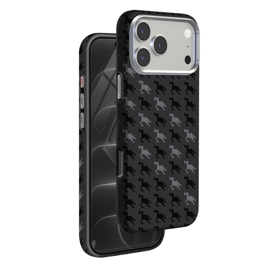 Knit Silicone iPhone 18 Pro / iPhone 17 Pro MagSafe Kılıf M011 - Siyah