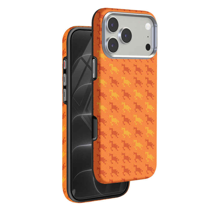 Knit Silicone iPhone 18 Pro / iPhone 17 Pro MagSafe Kılıf M09 - Turuncu