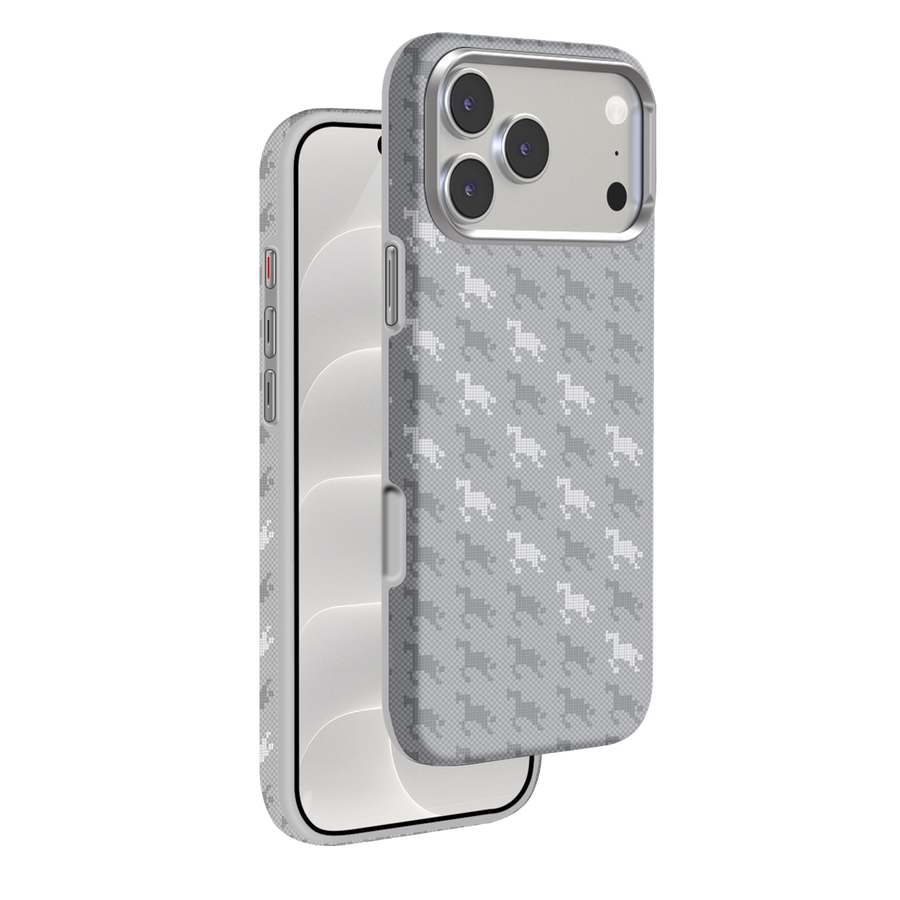Knit Silicone iPhone 18 Pro / iPhone 17 Pro MagSafe Kılıf G102 - Beyaz
