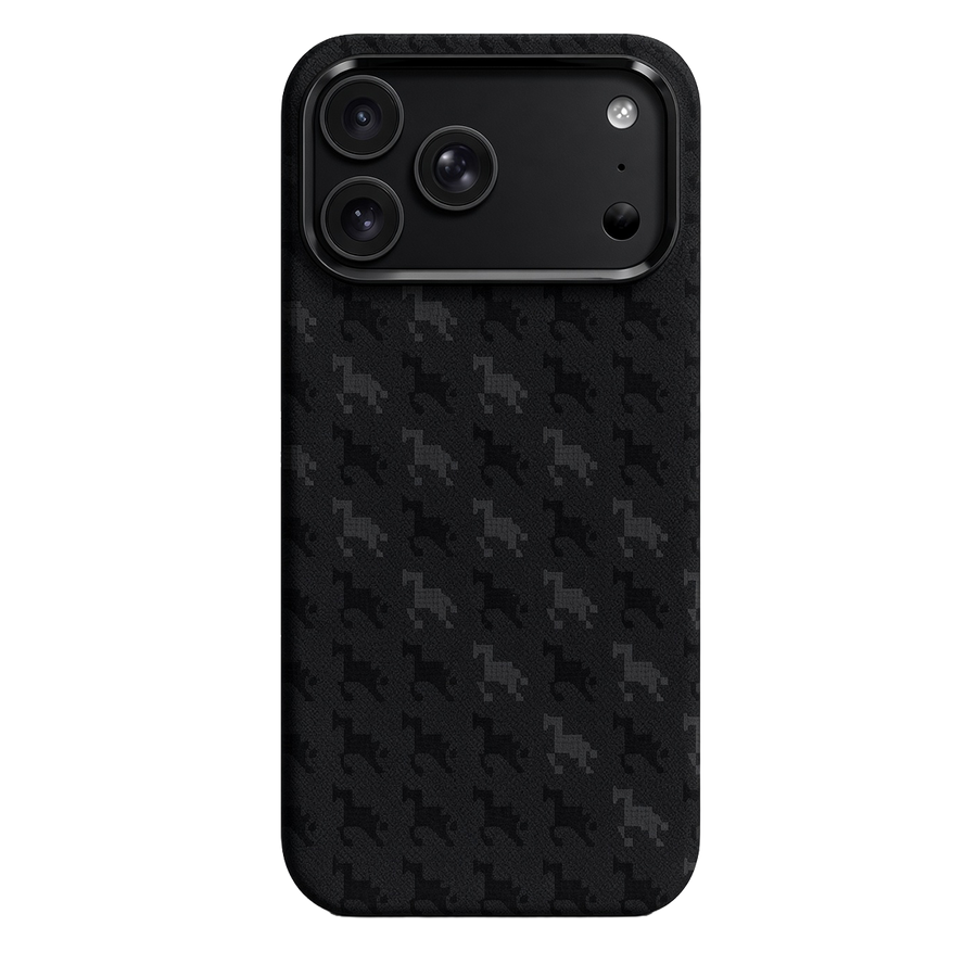 Knit Silicone iPhone 18 Pro Max / iPhone 17 Pro Max MagSafe Kılıf M011 - Siyah