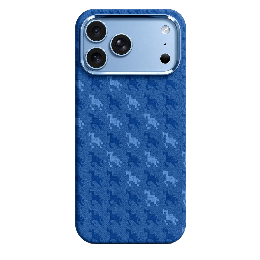 Knit Silicone iPhone 18 Pro Max / iPhone 17 Pro Max MagSafe Kılıf M010 - Mavi