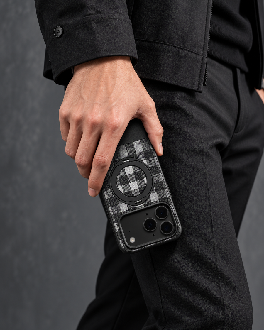 X-Level Brit Stand iPhone 18 Pro /17 Pro Siyah Kılıf