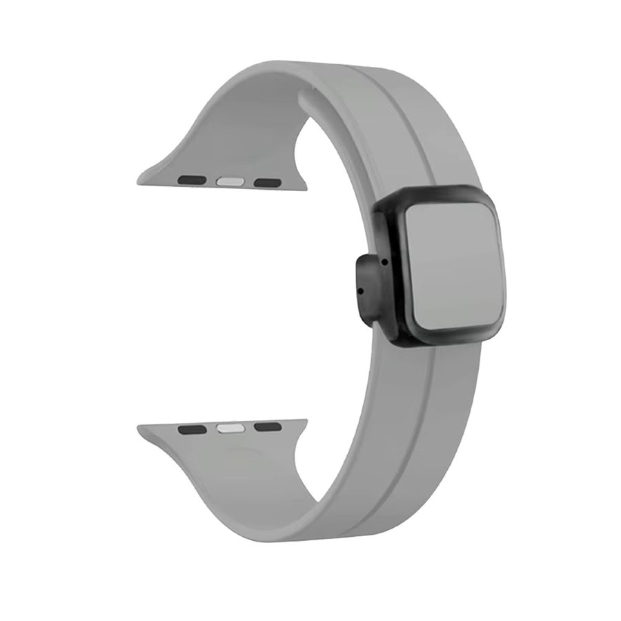 Piili Apple Watch 38-40-41-42 mm Silicone Band Kayış Pembe - Beyaz
