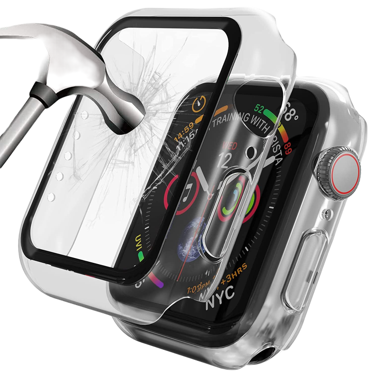 Piili Apple Watch 7.Nesil 45mm Apple Watch Kılıfı – Şeffaf