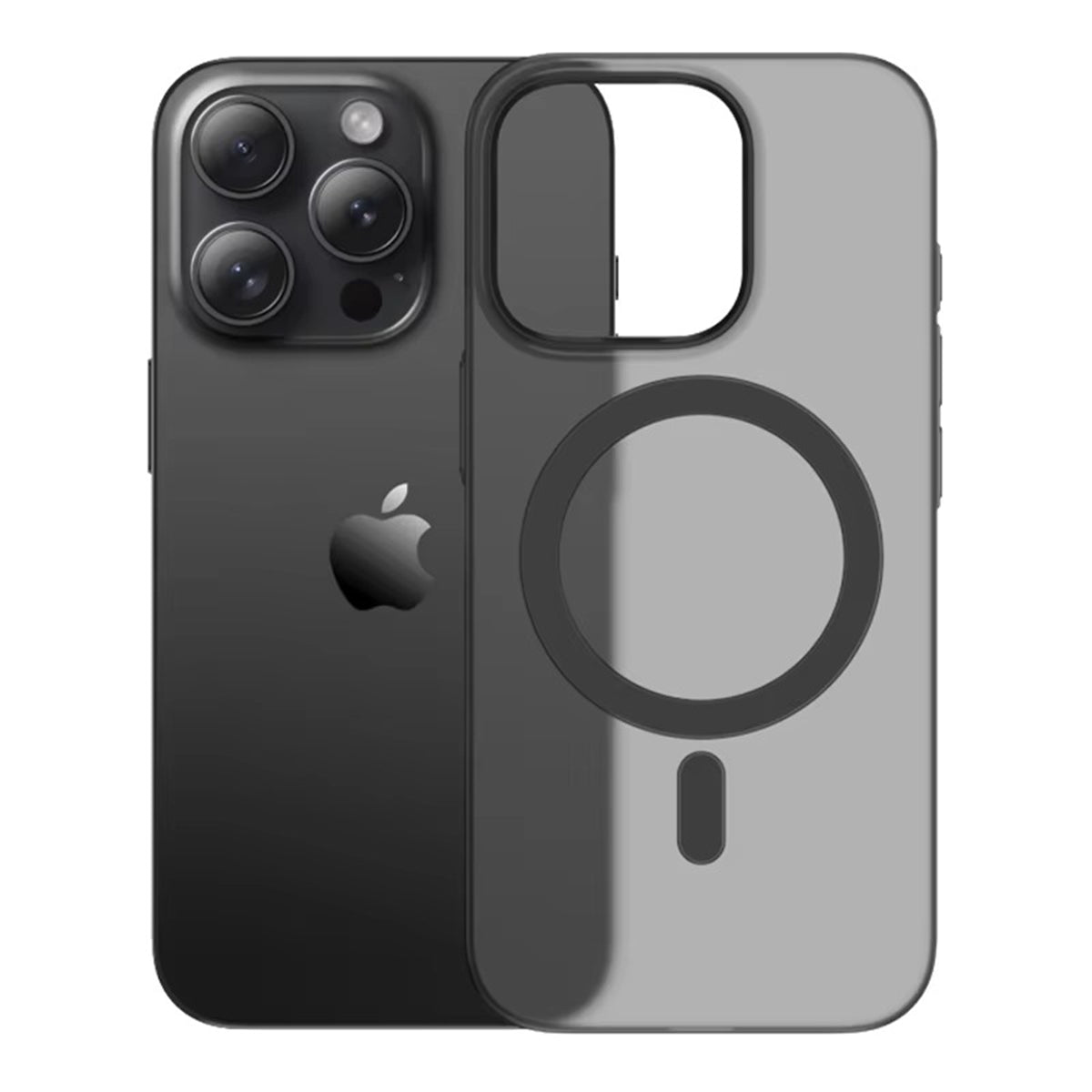 Piili iPhone 16 Pro Ultra İnce Kılıf MagSafe 0, 4 mm Mat - Siyah