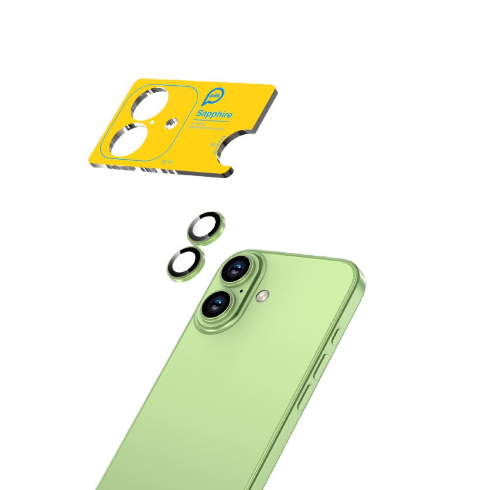 Piili iPhone 17 Yeşil Safir Lens Koruyucu
