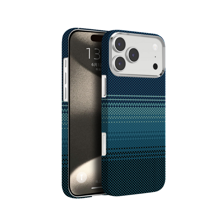 Knit iPhone 17 Kevlar Series Kılıf LF - 114 – Mavi