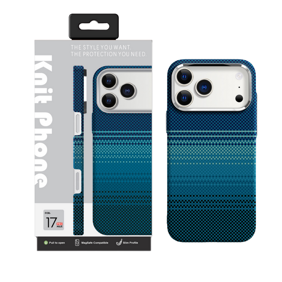 Knit iPhone 17 Kevlar Series Kılıf LF - 114 – Mavi