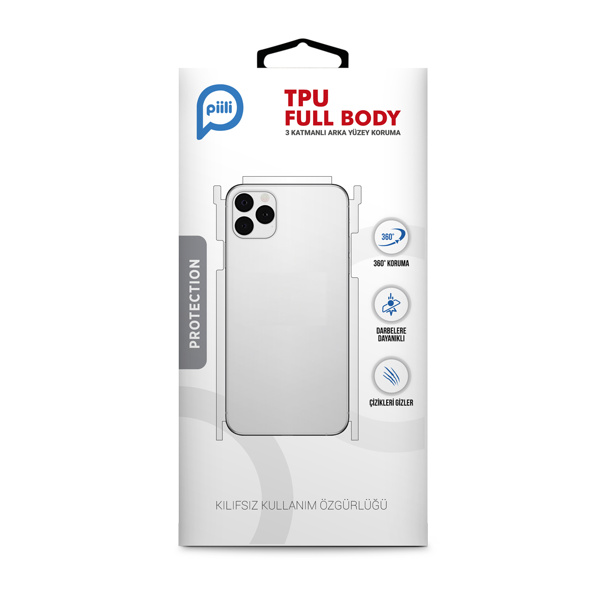 Piili  İphone 14 Plus Tpu Full Body Arka Yüzey Koruyucu