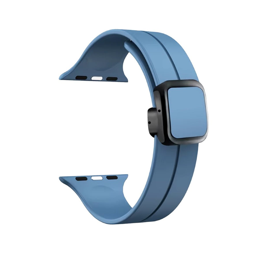 Piili Apple Watch 42-44-45-46-49 mm Silicone Band Kayış Lacivert - Gri