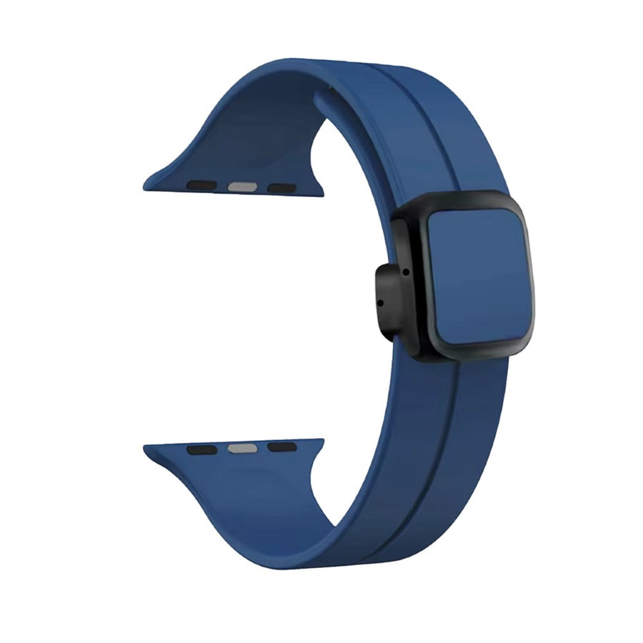 Piili Apple Watch 42-44-45-46-49 mm Silicone Band Kayış Lacivert - Pembe