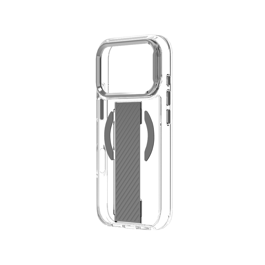Piili iPhone 17 Pro Metal Stand Grip MagSafe Kılıf - Gri