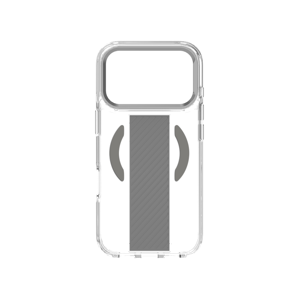 Piili iPhone 17 Pro Metal Stand Grip Magsafe Kılıf - Gri