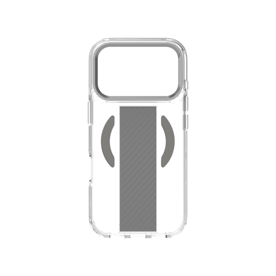 Piili iPhone 17 Pro Metal Stand Grip Magsafe Kılıf - Gri