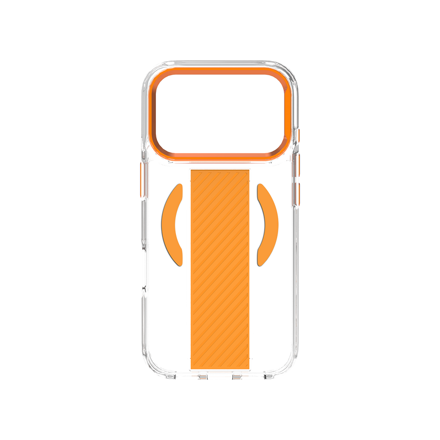 Piili iPhone 17 Pro Metal Stand Grip Magsafe Kılıf - Turuncu
