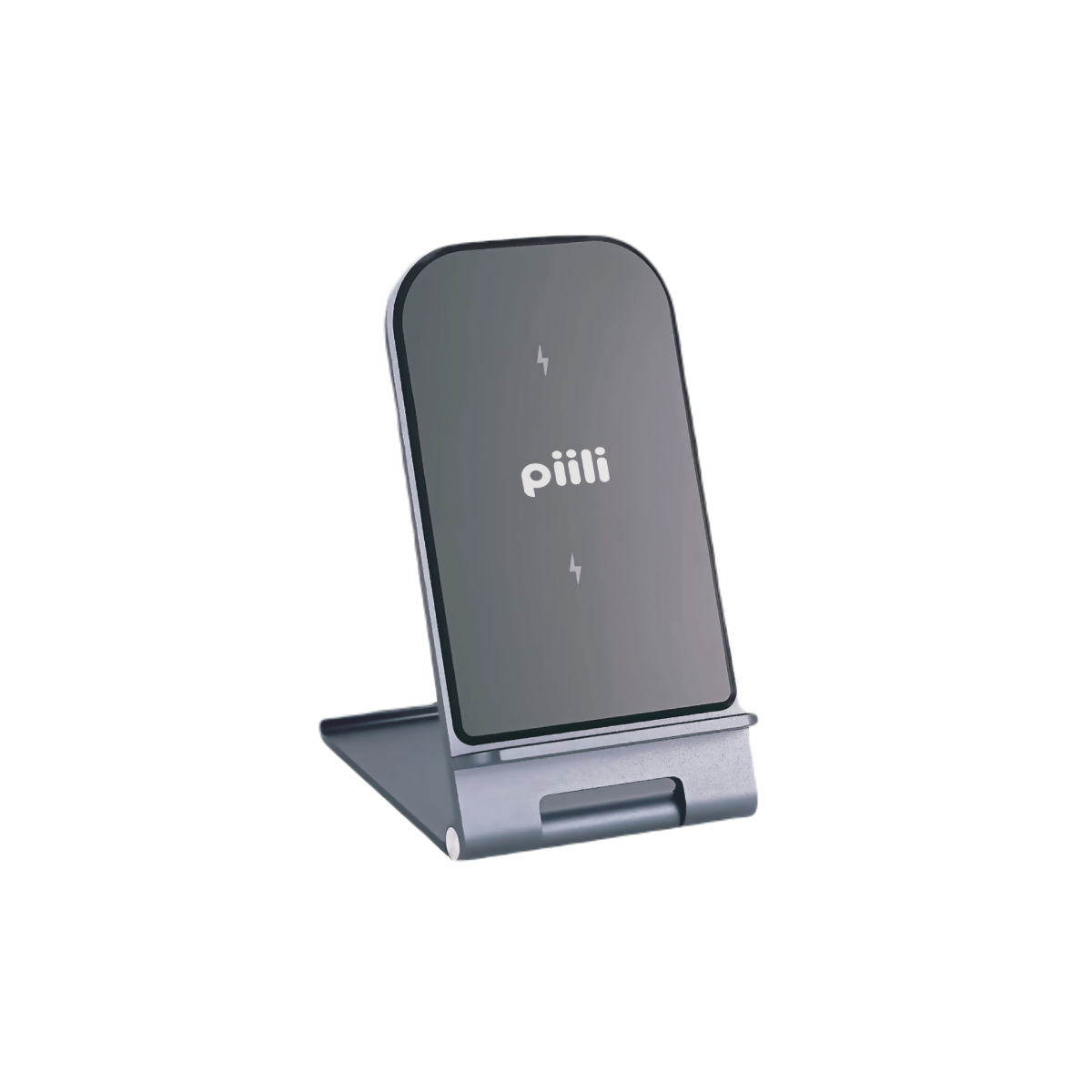 Piili iPhone Aliminyum Kablosuz Şarj Standı - Siyah