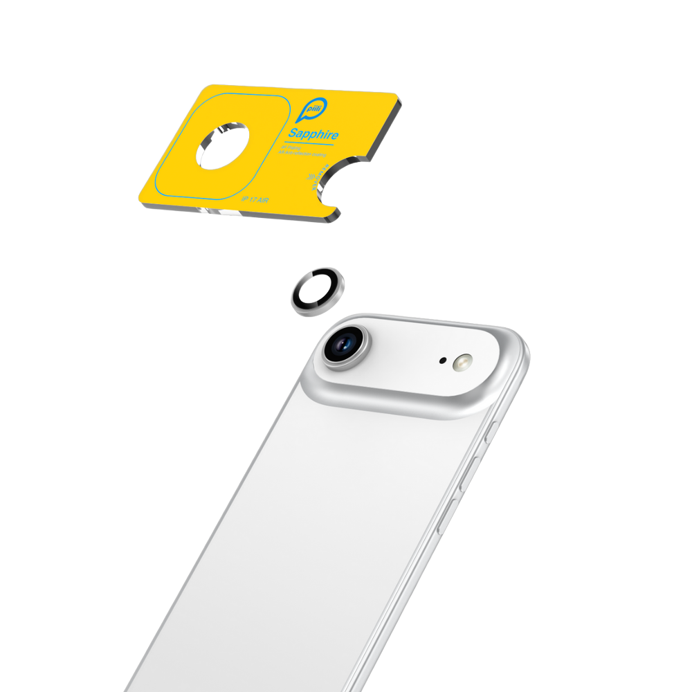 Piili iPhone 17 Air Safir Lens Koruyucu - Gümüş