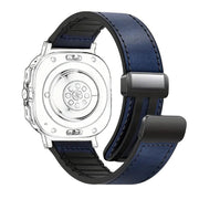 Piili Apple Watch 42-44-45-46-49 mm Vintage Leather Kayış - Lacivert