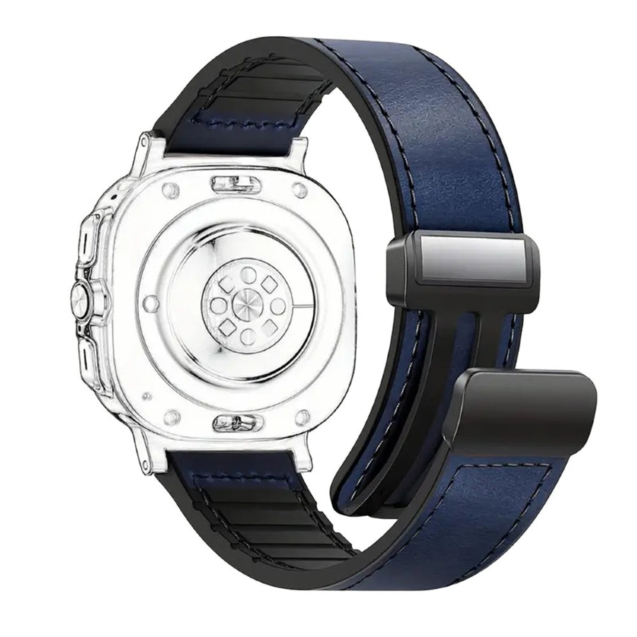 Piili Apple Watch 42-44-45-46-49 mm Vintage Leather Kayış - Lacivert