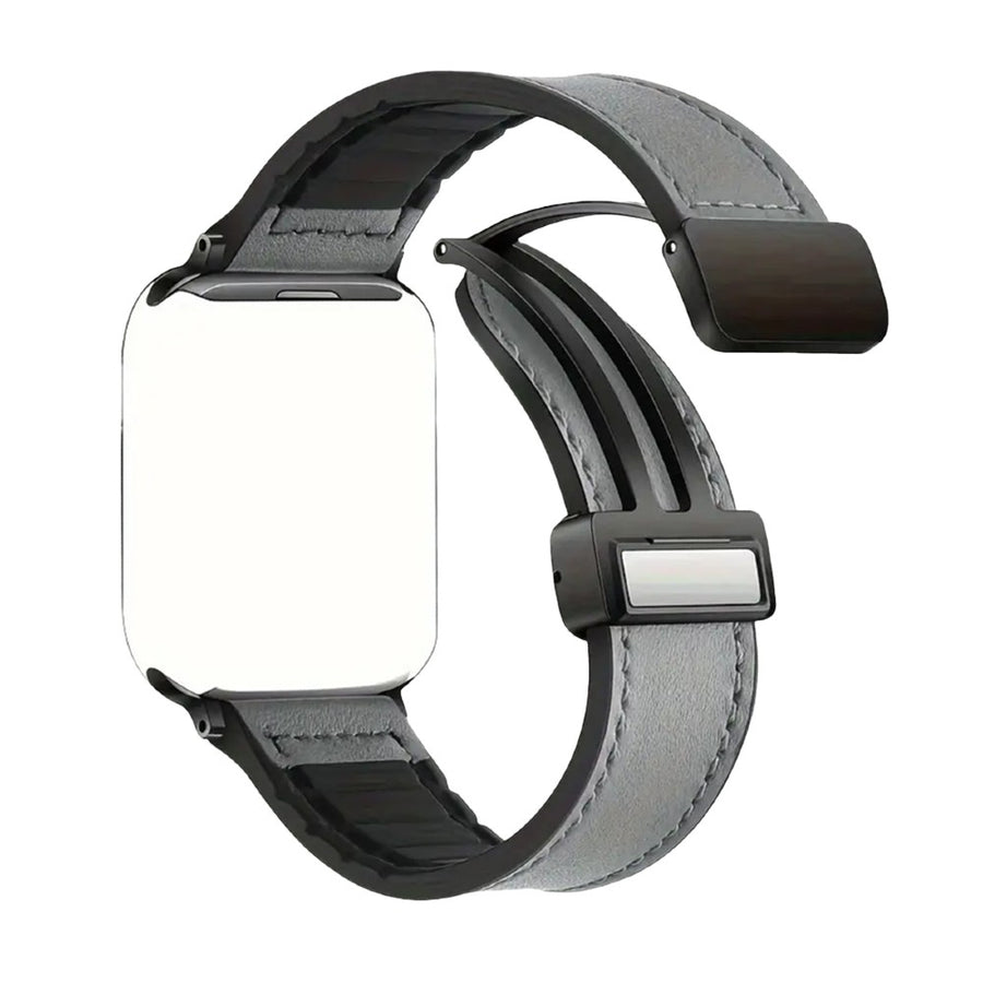 Piili Apple Watch 42-44-45-46-49 mm Vintage Leather Kayış - Gri
