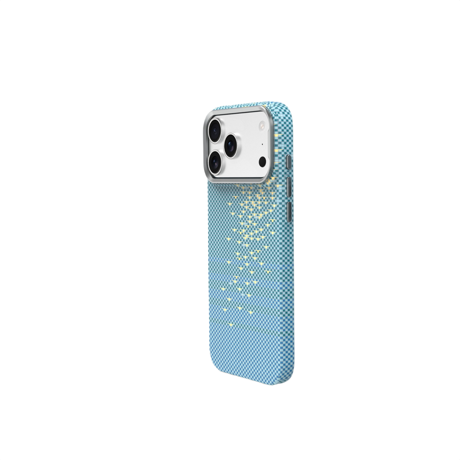 Piili iPhone 17 Kevlar Serisi MagSafe Kılıf Dalga – Mavi