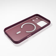 Njoyny Frosted iPhone 18 Pro Max MagSafe Kılıf - Bordo