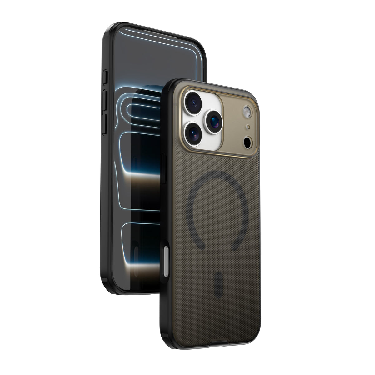 Njoyny Frosted iPhone 18 Pro Max MagSafe Kılıf - Siyah