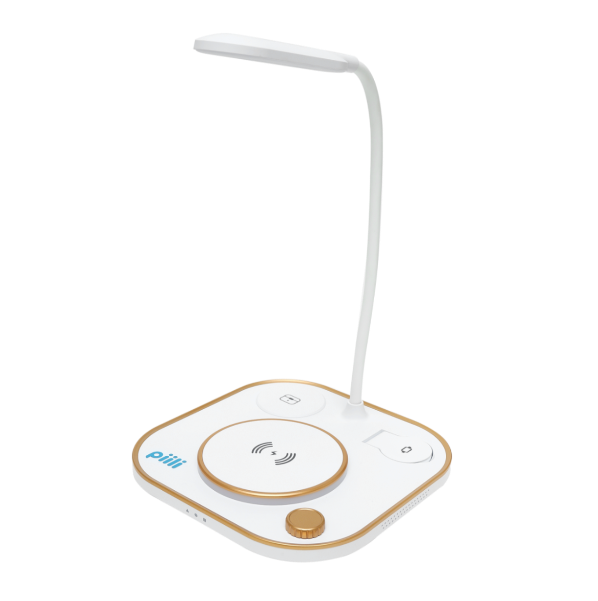 Piili 4'ü 1 Arada Led Işıklı Manyetik Şarj Cihazı Şarj Standı - Beyaz