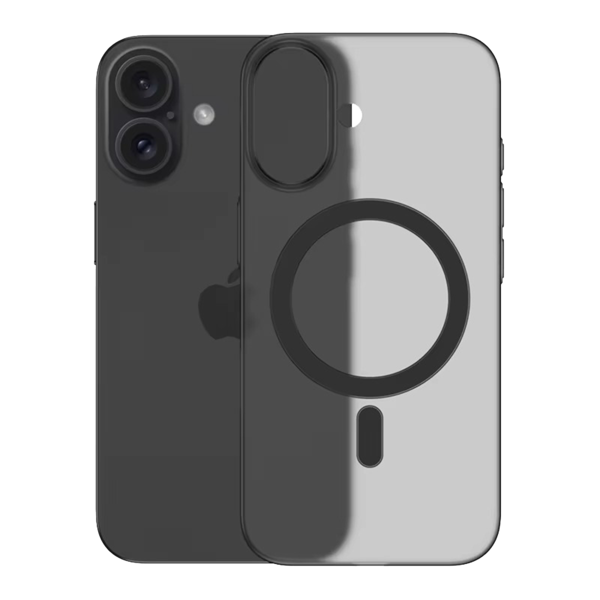 Piili iPhone 16 Ultra İnce Kılıf MagSafe 0, 4 mm Mat - Siyah