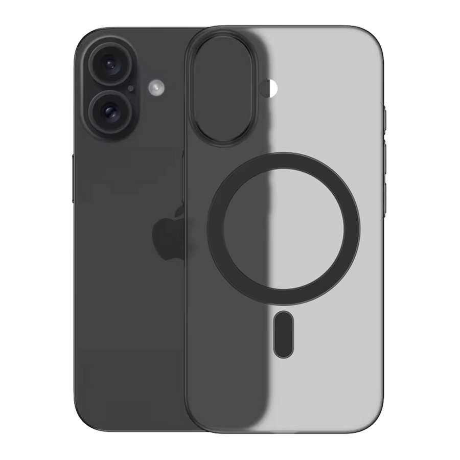Piili iPhone 16 Ultra İnce Kılıf MagSafe 0, 4 mm Mat - Siyah
