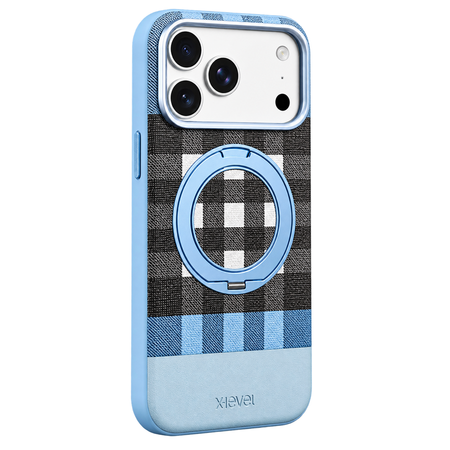 X-Level Brit Stand iPhone 18 Pro / iPhone 17 Pro Kılıf - Mavi