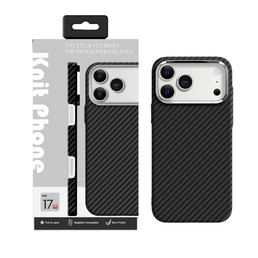 Knit iPhone 17 Pro Max Kevlar Series Kılıf LF - 162 - Siyah