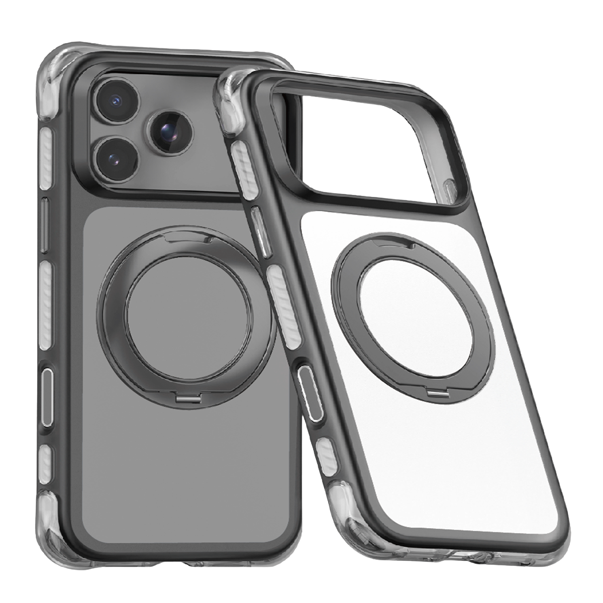 Piili Double Bubble Rotation iPhone 18 Pro Max / iPhone 17 Pro Max Kılıf - Siyah