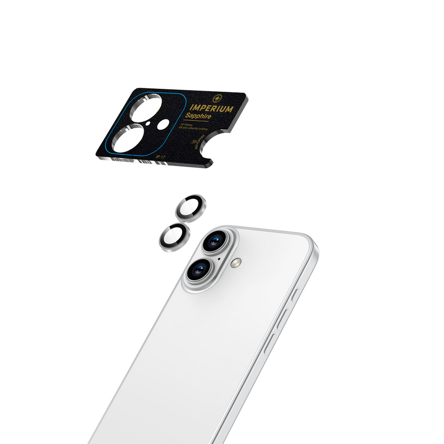 Imperium iPhone 17 Safir AR/AF Lens Koruyucu - Gümüş