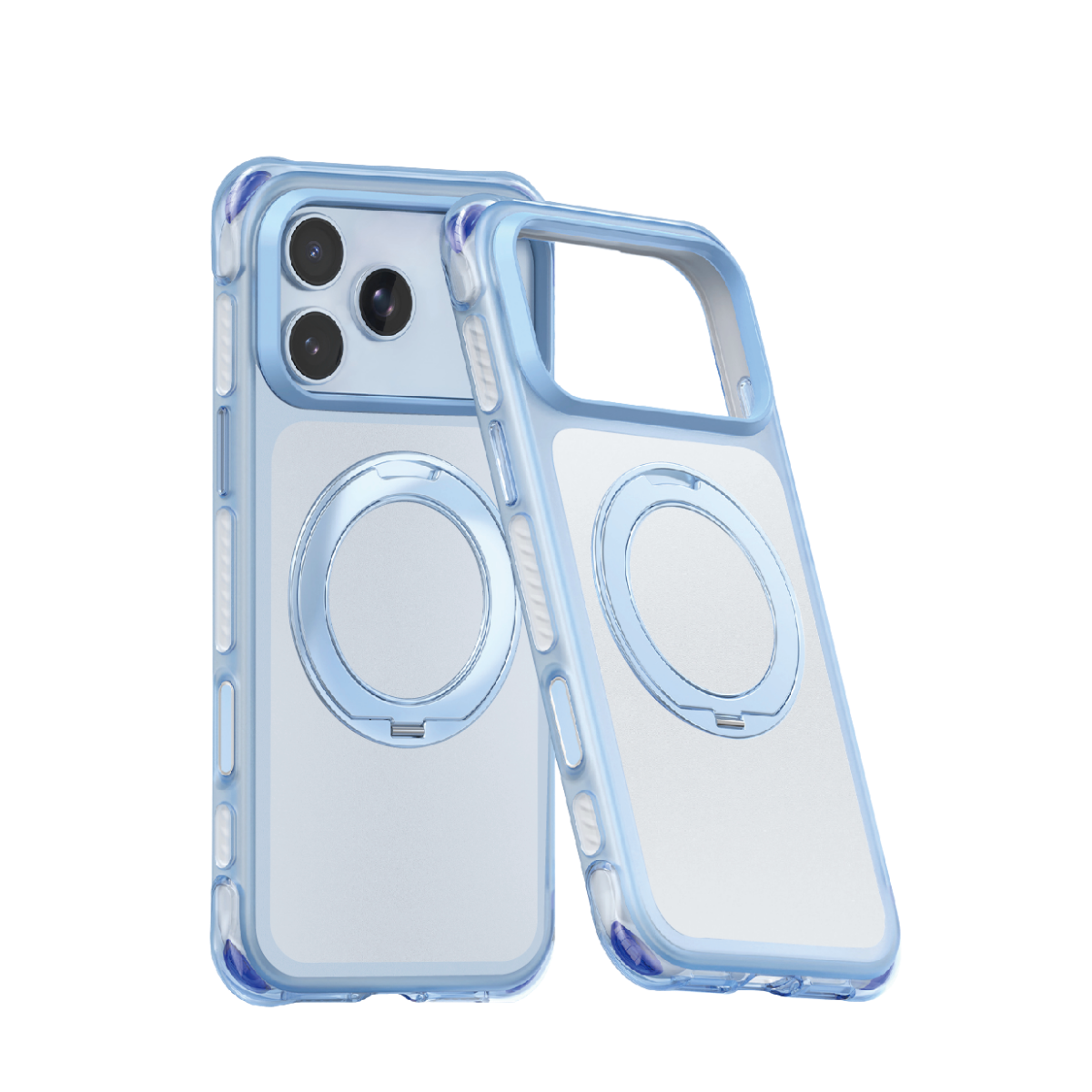 Piili Double Bubble Rotation iPhone 18 Pro Max / iPhone 17 Pro Max Kılıf - Mavi