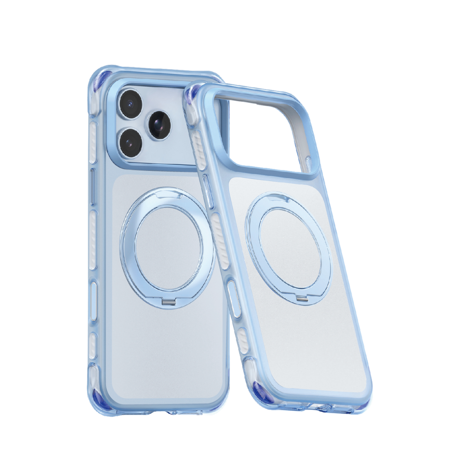 Piili Double Bubble Rotation iPhone 18 Pro Max / iPhone 17 Pro Max Kılıf - Mavi
