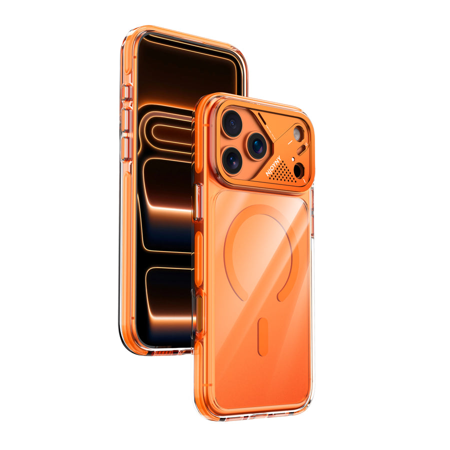 Njoyny Native Armor iPhone 18 Pro MagSafe Kılıf - Turuncu
