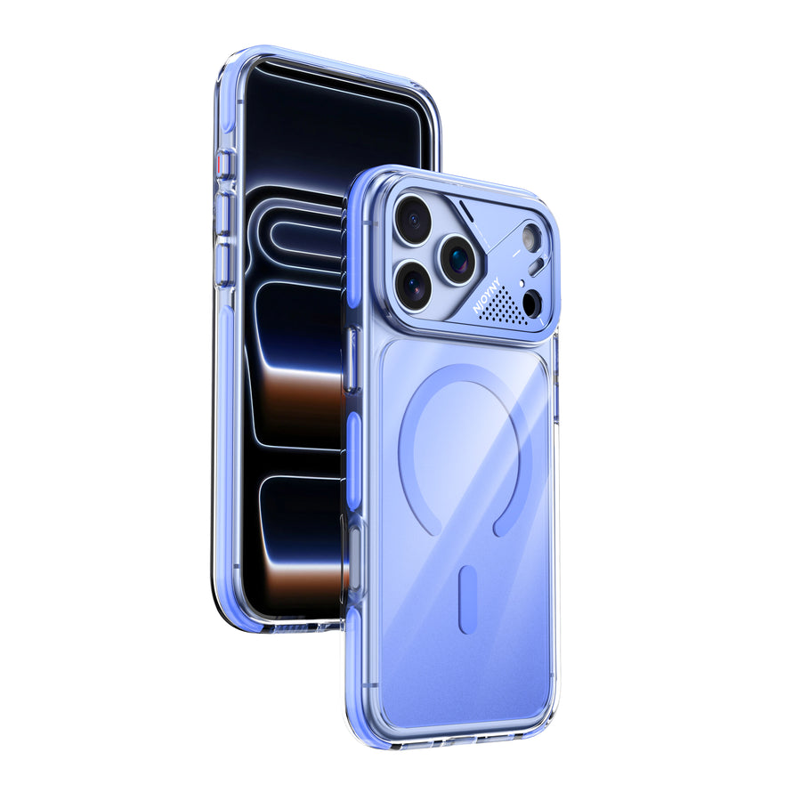 Njoyny Native Armor iPhone 18 Pro MagSafe Kılıf - Buzul Mavi