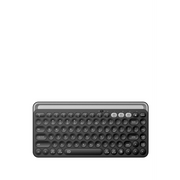 FD K931T Yuvarlak Tuş Tasarımlı 2.4 GHz + Bluetooth Çift Bağlantılı Kablosuz Klavye – - Siyah
