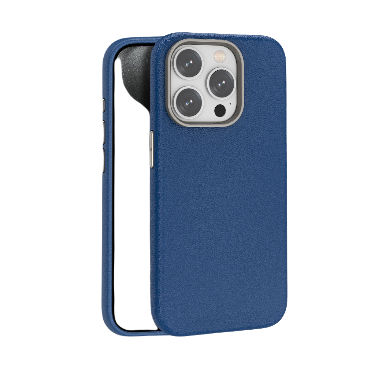 Piili İphone 15 Leather Magsafe Kılıf - Lacivert