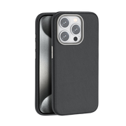 Piili İphone 15 Leather Magsafe Kılıf - Siyah