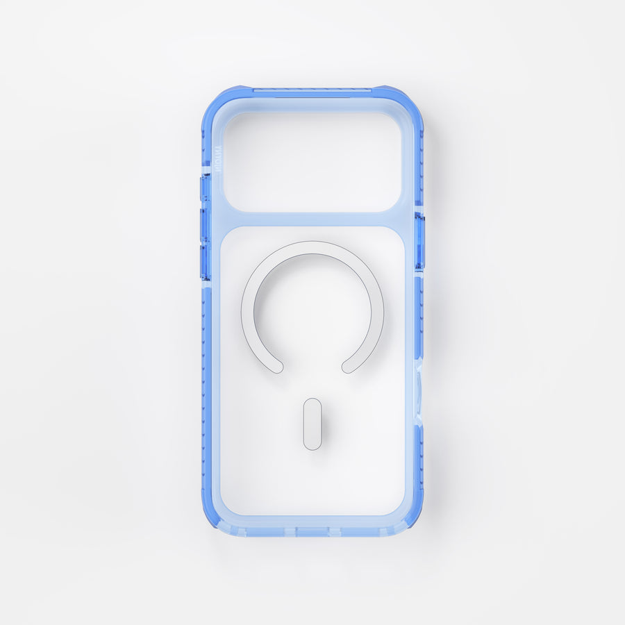 Njoyny Combat Triple-Layered iPhone 18 Pro Max MagSafe Kılıf - Buzul Mavi