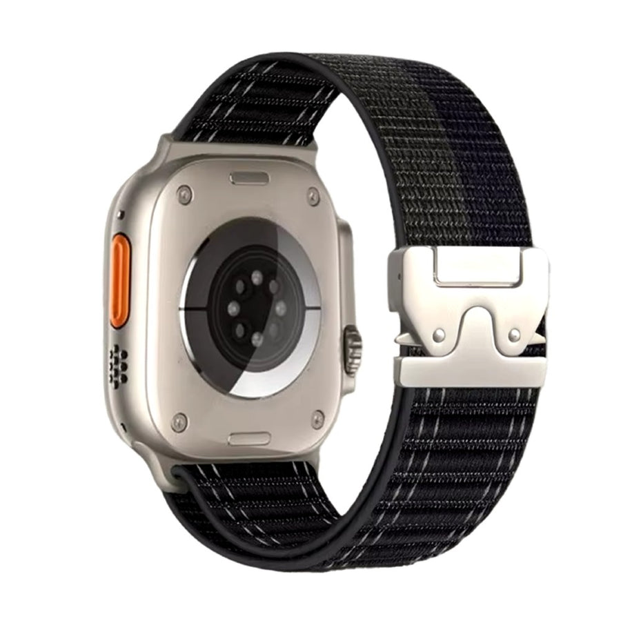Piili Apple Watch 42-44-45-46-49 mm Rugged Kayış - Siyah