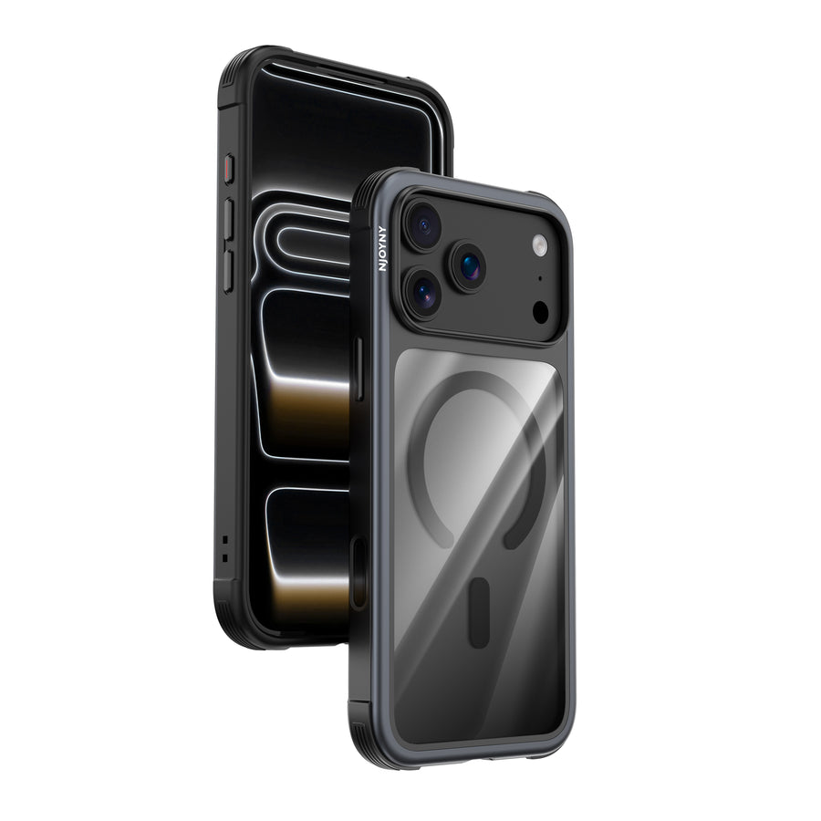 Njoyny Steel Armor iPhone 18 Pro MagSafe Kılıf - Siyah
