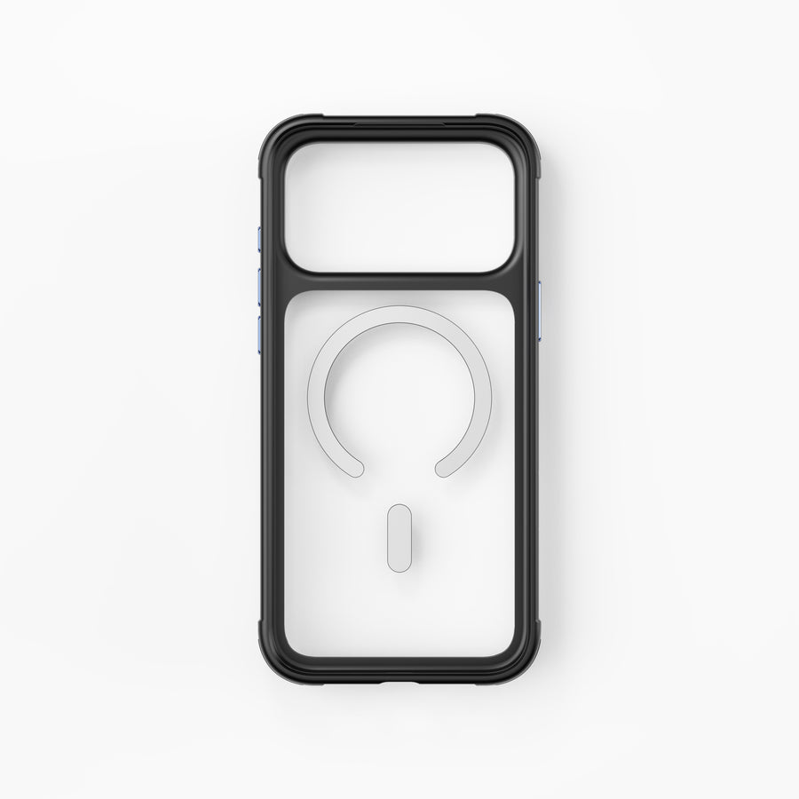 Njoyny Steel Armor iPhone 18 Pro MagSafe Kılıf - Buzul Mavi